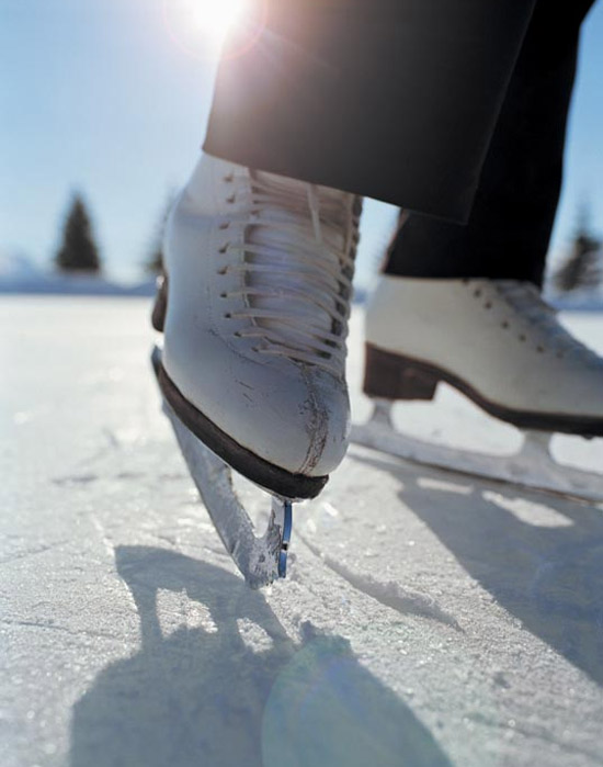 verkoop en slijpen van schaatsen